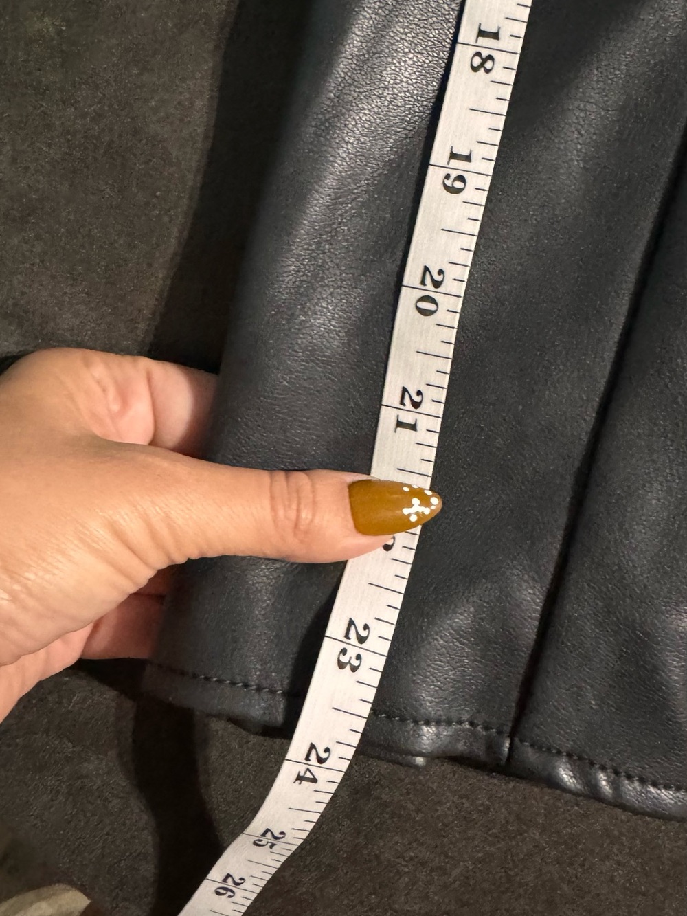7 For All Mankind Black faux Leather Moto Jacket - Picture 7 of 7